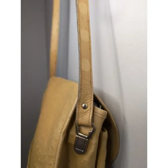 Vintage classic ostrich leather made in Italy crossbody purse - Picture 9 of 10